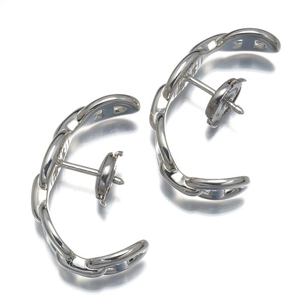 HERMES（エルメス） ピアス シェーヌダンクル アンシェネ シルバー 925