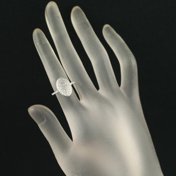 ローズカットダイヤ ダイヤモンド 0.77ct パヴェ リング K18WG 指輪 