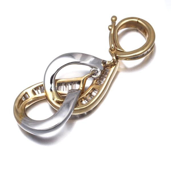 ダイヤ ダイヤモンド 0.30ct テーパーカット ペンダントトップ K18YG