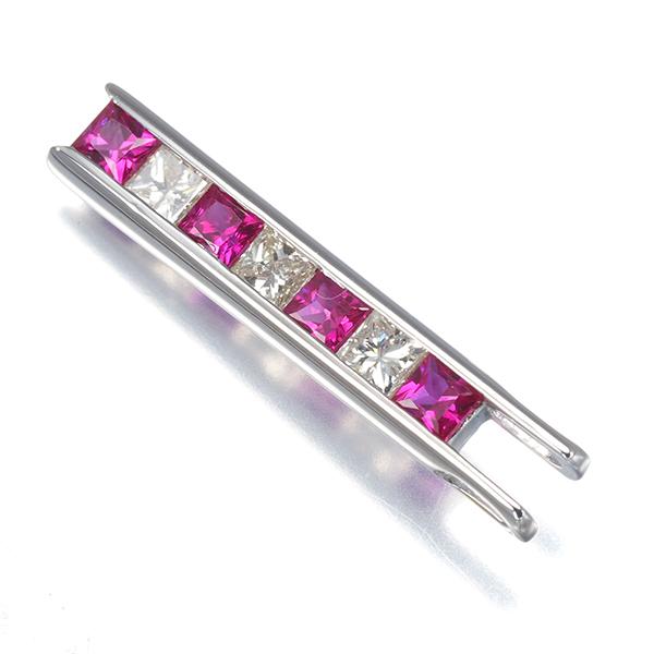 アクセサリー 【新品未使用】K18 WG ルビー ダイヤモンド 3WAY ⭐天然 ルビー ダイヤ ペンダントトップ k18 0.45ct