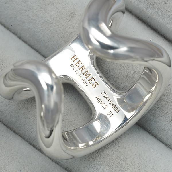 HERMES（エルメス） リング オスモズ GM 51号 シルバー 925 指輪 BLJ