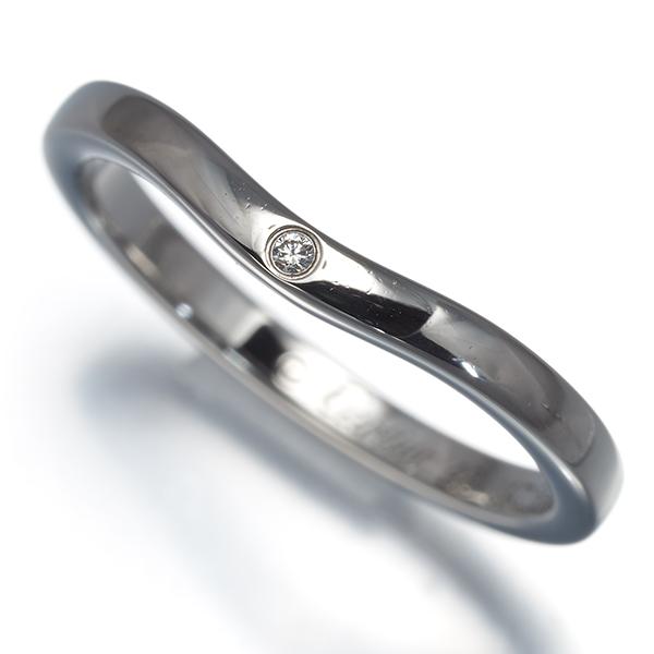 カルティエ　バレリーナリング　ダイヤ3つ付き BALLERINE カルティエ バレリーナ ダイヤ 3P カーブ リング 指輪 Pt950