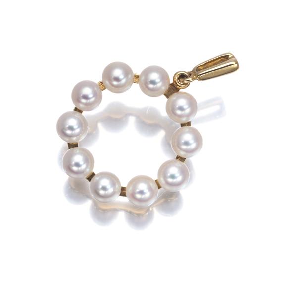 本日限定セール♪【レア☆】ミキモト ベビーパール3珠　トップ　ペンダントSV MIKIMOTO（ミキモト） ペンダントトップ ベビーパール 真珠 3.5mm