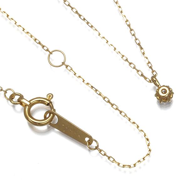 agete（アガット） ネックレス ダイヤ ダイヤモンド 0.05ct 一粒 K18YG