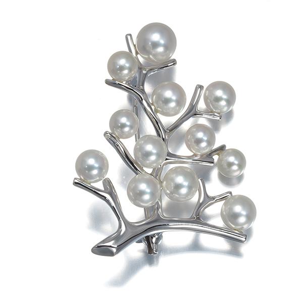 MIKIMOTO（ミキモト） ブローチ パール 真珠 4.8-6.8mm 幸福の木