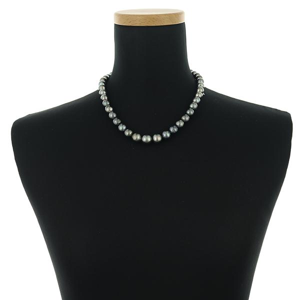 MIKIMOTO（ミキモト） ネックレス ブラックパール 真珠 8.3-11.3mm