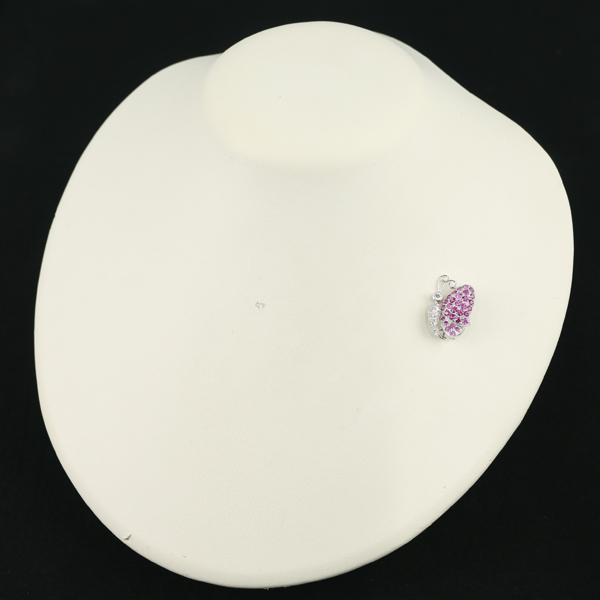 ルビー 0.991ct ダイヤ ダイヤモンド 0.13ct パヴェ 蝶 バタフライ 