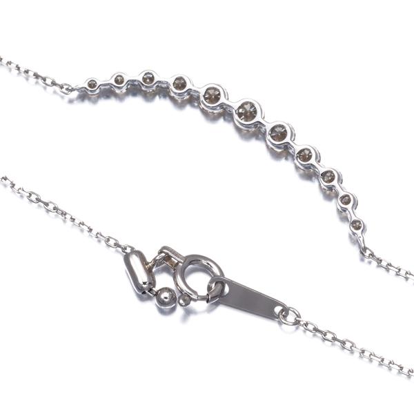 ブラウンダイヤ ダイヤモンド 0.50ct 11P ネックレス Pt900/Pt850 GENJ