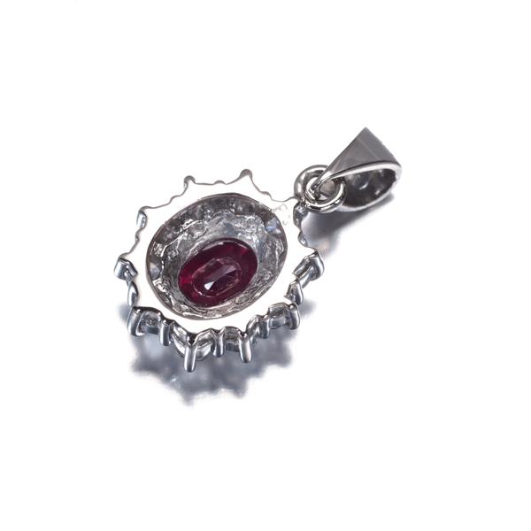 ルビー 0.59ct ダイヤ ダイヤモンド 0.27ct クラシック ペンダント