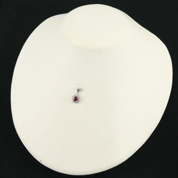 ルビー 0.59ct ダイヤ ダイヤモンド 0.27ct クラシック ペンダント