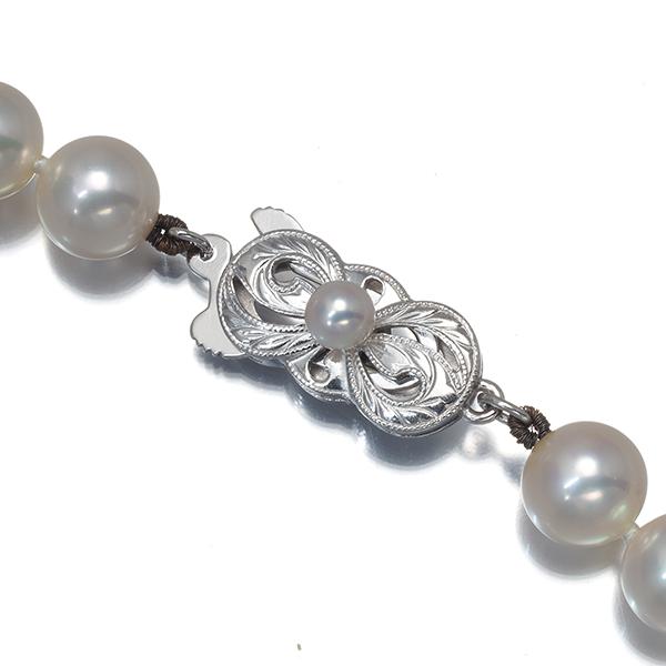 MIKIMOTO 真珠 ネックレス MIKIMOTO（ミキモト） ネックレス パール 真珠 6.5-8.5mm シルバー BLJ