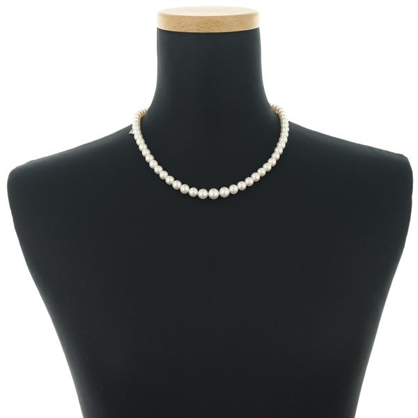 MIKIMOTO（ミキモト） ネックレス パール 真珠 6.5-8.5mm シルバー BLJ