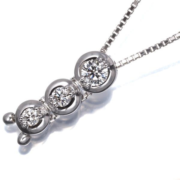TASAKI（タサキ） ネックレス ダイヤ ダイヤモンド 0.34ct トリロジー 