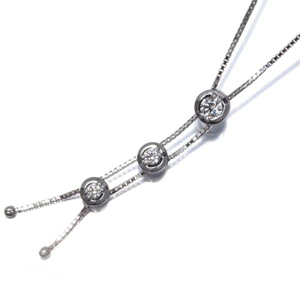 TASAKI（タサキ） ネックレス ダイヤ ダイヤモンド 0.34ct トリロジー 