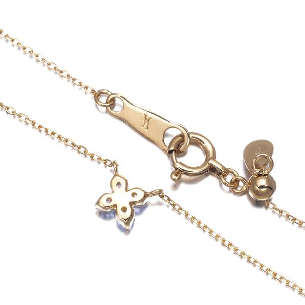 ヴァンドーム ネックレス タンザナイト ダイヤ ダイヤモンド カローラ フラワー K18YG BLJ/GENJ 大幅値下げ品_2