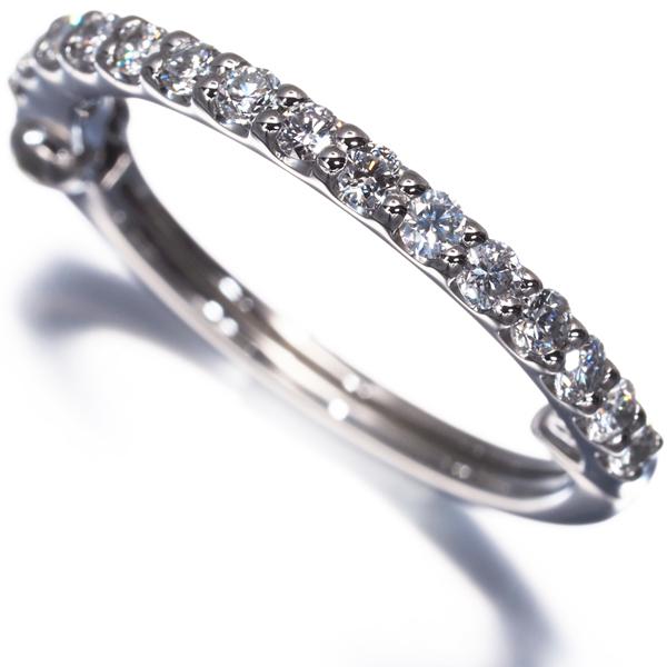 GSTV イヤリング ダイヤ ダイヤモンド 0.35ct 片耳 フープ ピアリング 