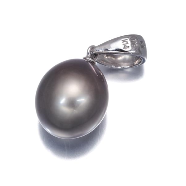 TASAKI（タサキ） ペンダントトップ ブラックパール 真珠 10.3mm 一粒 