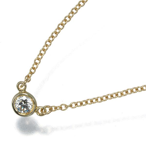ティファニー バイザヤード ネックレス 0.08ct相当 K18YG TIFFANY&Co.（ティファニー） ネックレス ダイヤ ダイヤモンド 0.08ct