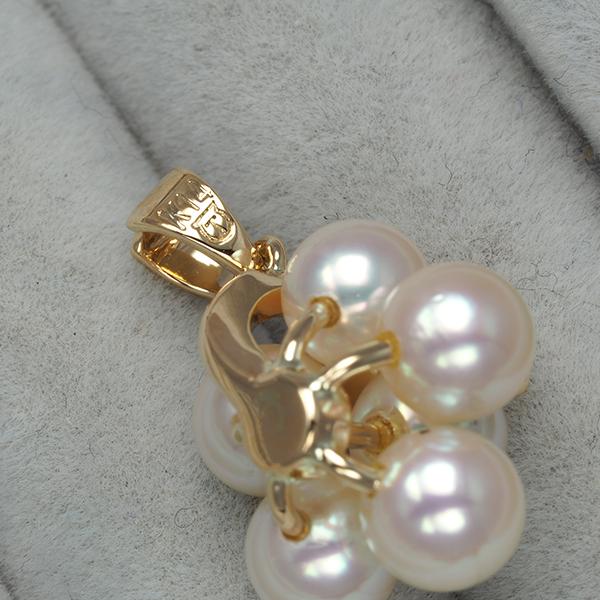 TASAKI（タサキ） ペンダントトップ パール 真珠 5.3mm リーフ K14YG 