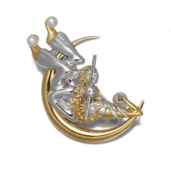 【新品未使用品】ミキモト パール ブローチ ベビーパール ブローチ リボン MIKIMOTO（ミキモト） ブローチ ベビーパール 真珠 3.0-5.8mm ピエロ