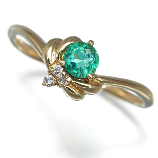 エメラルド 0.22ct ダイヤ ダイヤモンド 0.03ct リング K18YG ソーティング 指輪 GENJ 大幅値下げ品 |  | 06