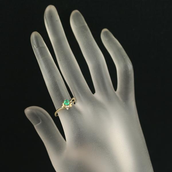 エメラルド 0.22ct ダイヤ ダイヤモンド 0.03ct リング K18YG ソーティング 指輪 GENJ 大幅値下げ品 |  | 05