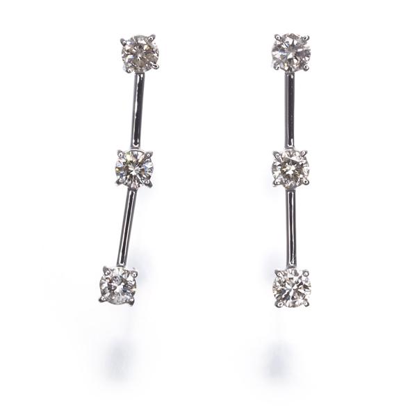 ダイヤ ダイヤモンド 0.33ct/0.33ct 揺れる ピアス Pt900 GENJ 大幅