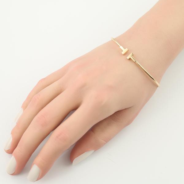 ティファニー Tモチーフバングル ブレスレット TIFFANY&Co.（ティファニー） ブレスレット Tワイヤー ナロー バングル