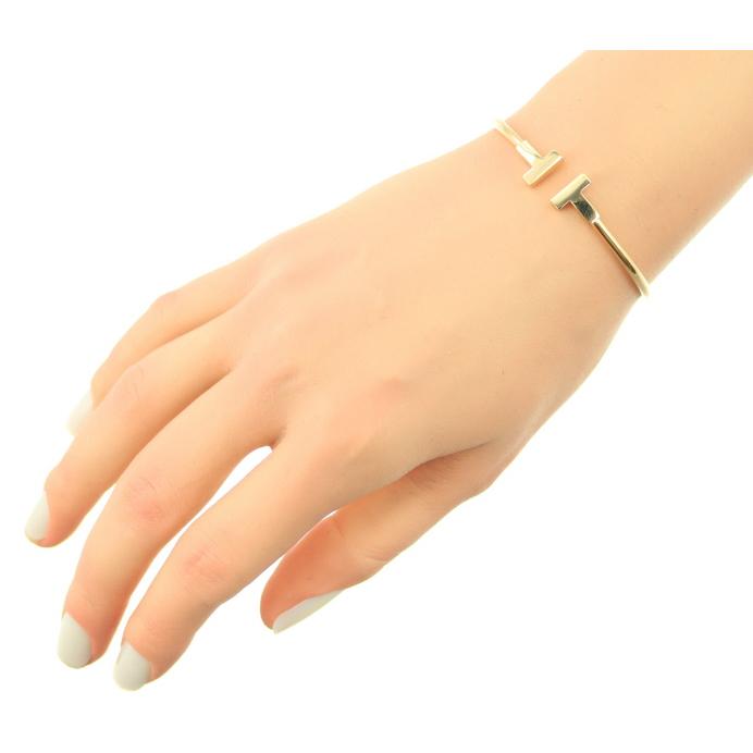 TIFFANY&Co.（ティファニー） ブレスレット Tワイヤー バングル K18PG