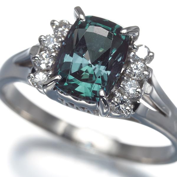 クレサンベール リング 再結晶アレキサンドライト 2.03ct ダイヤ ダイヤモンド 0.20ct 17号 Pt900 指輪 BLJ/GENJ | KYOCERA | 10