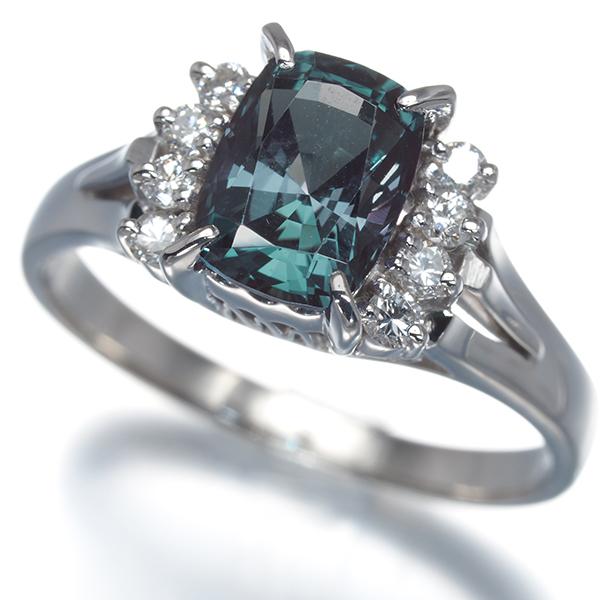 クレサンベール リング 再結晶アレキサンドライト 2.03ct ダイヤ ダイヤモンド 0.20ct 17号 Pt900 指輪 BLJ/GENJ | KYOCERA | 02