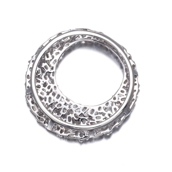 ダイヤ ダイヤモンド 0.55ct テーパーカット サークル ペンダント 