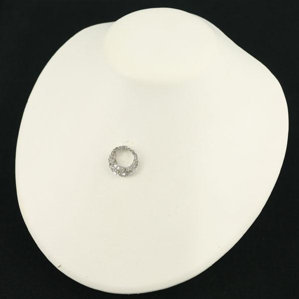 ダイヤ ダイヤモンド 0.55ct テーパーカット サークル ペンダント 