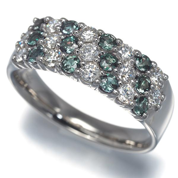 アレキサンドライト 0.58ct ダイヤ ダイヤモンド 0.50ct パヴェ リング Pt900 ソーティング 指輪 GENJ |  | 08