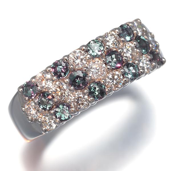 アレキサンドライト 0.58ct ダイヤ ダイヤモンド 0.50ct パヴェ リング Pt900 ソーティング 指輪 GENJ |  | 03