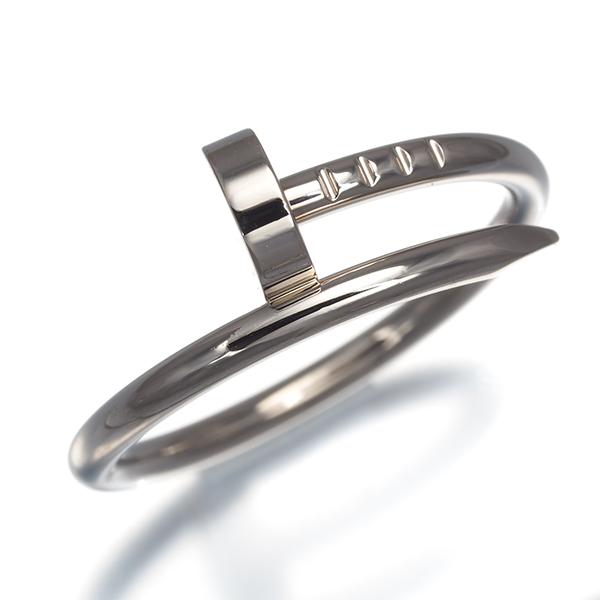 週末まで　極美品 Cartier カルティエリング ジュストアンクルK18WG Cartier（カルティエ） リング ジュストアンクル 51号 K18WG 指輪 BLJ