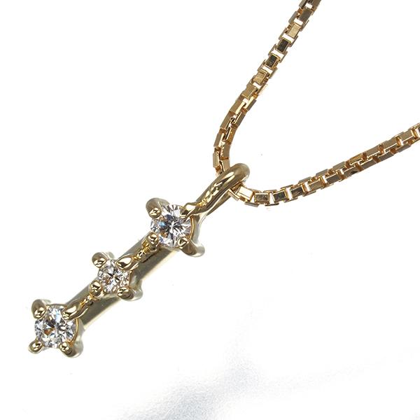 TASAKI（タサキ） ネックレス ダイヤ ダイヤモンド 0.05ct 3P K18YG 
