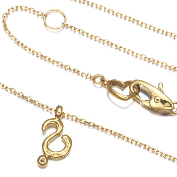 Ponte Vecchio（ポンテヴェキオ） ネックレス ダイヤ ダイヤモンド 0.01ct イニシャル アルファベット S K18YG ...