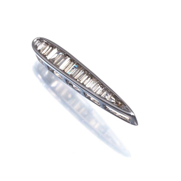 ダイヤ ダイヤモンド 0.40ct テーパーカット ペンダントトップ K18WG 