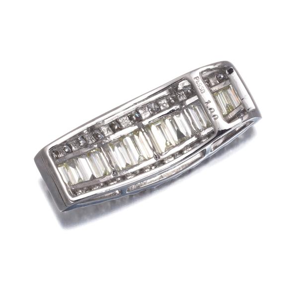 ダイヤ ダイヤモンド 1.00ct テーパーカット 2種カット ペンダント 