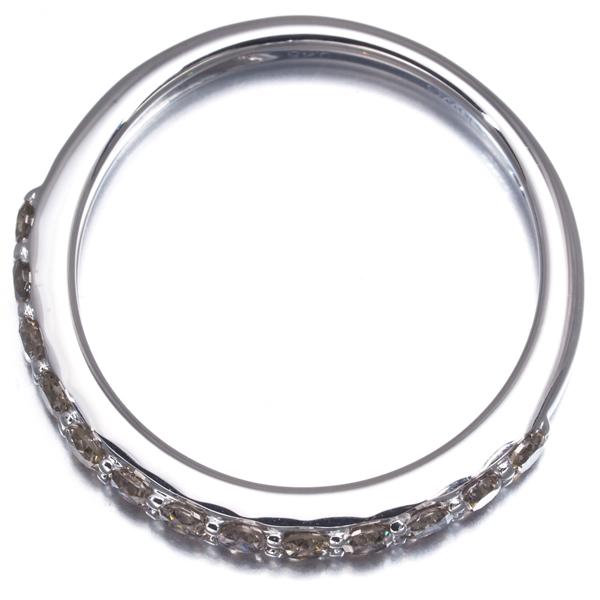 ブラウンダイヤ ダイヤモンド 0.45ct ハーフエタニティ リング K18WG