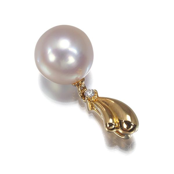 TASAKI（タサキ） ペンダントトップ パール 真珠 7.7mm ダイヤ 