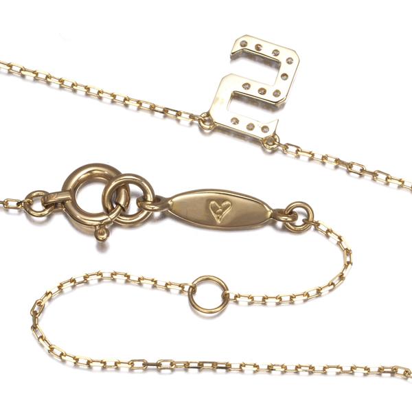 AHKAH（アーカー） ネックレス ダイヤ ダイヤモンド 0.06ct イニシャル