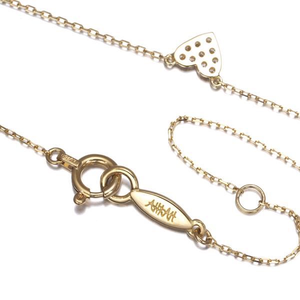 アーカー ネックレス ダイヤ ダイヤモンド 0.05ct ハートパヴェ K18YG BLJ_2