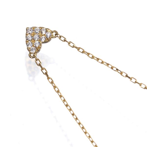 AHKAH（アーカー） ネックレス ダイヤ ダイヤモンド 0.05ct ハート 