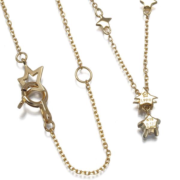 フェスタリア ネックレス ダイヤ ダイヤモンド 0.13ct/0.004ct Wish upon a star K18YG BLJ/GENJの画像