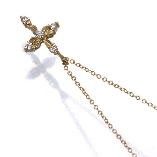 AHKAH（アーカー） ネックレス ダイヤ ダイヤモンド 0.05ct クロス 