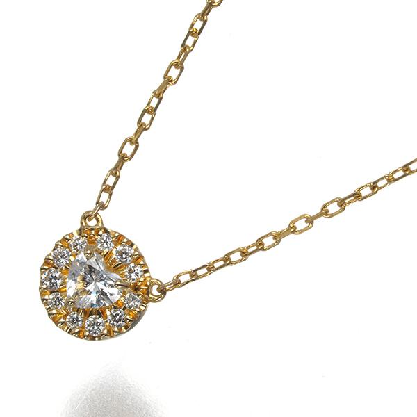 AHKAH（アーカー） ネックレス ダイヤ ダイヤモンド 0.10ct ハート
