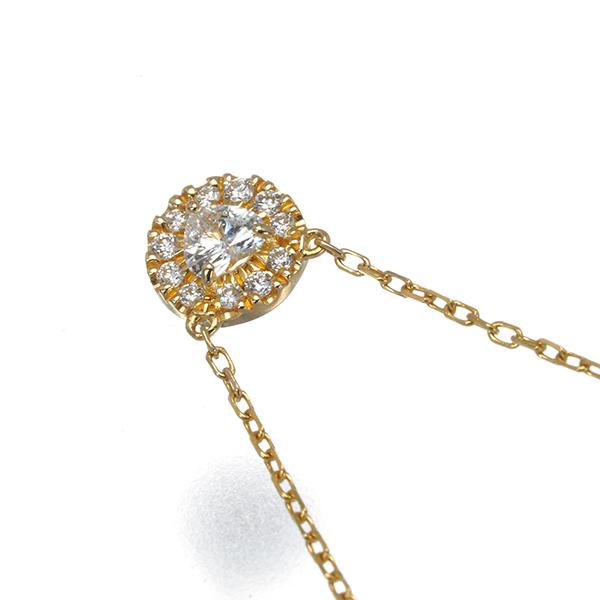 AHKAH（アーカー） ネックレス ダイヤ ダイヤモンド 0.10ct ハート