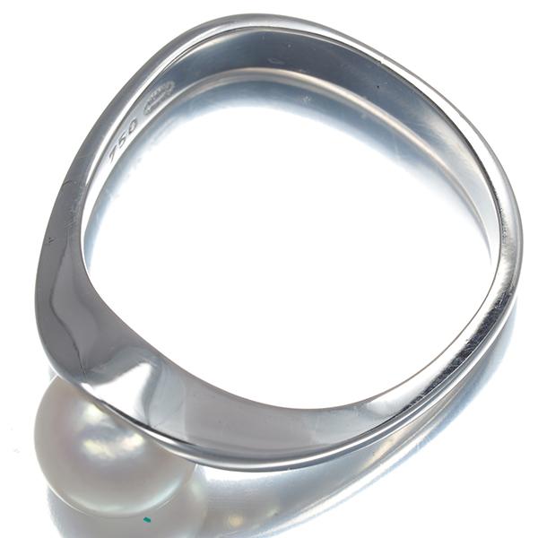 ジョージジェンセン パールリング　WG 難有り Georg Jensen（ジョージ ジェンセン） リング パール 真珠 7.1mm 11.5